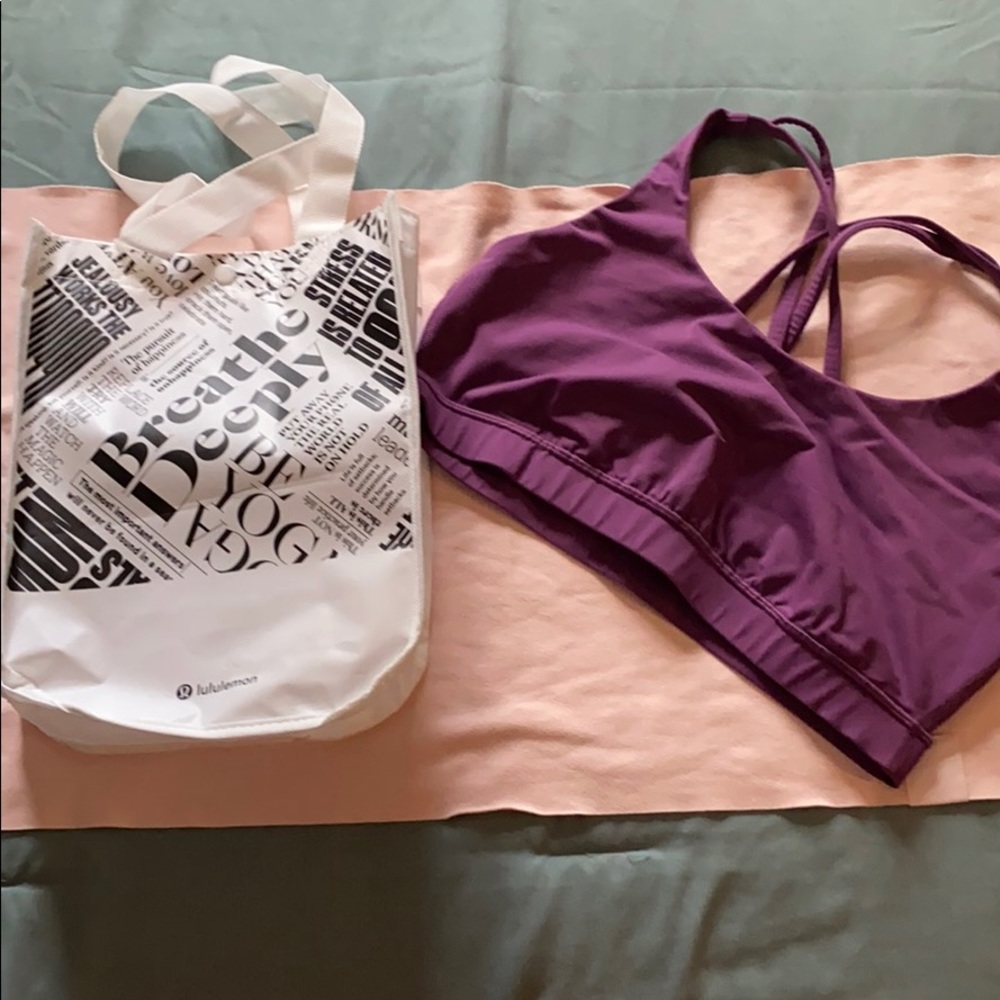 New without tags New Energy Sports Bra Plum Purple